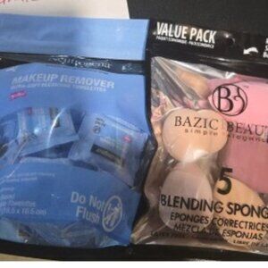 NWT Makeup‎ Remover Wipes Singles, Individually Wrapped Face Wipes BONUS Sponges